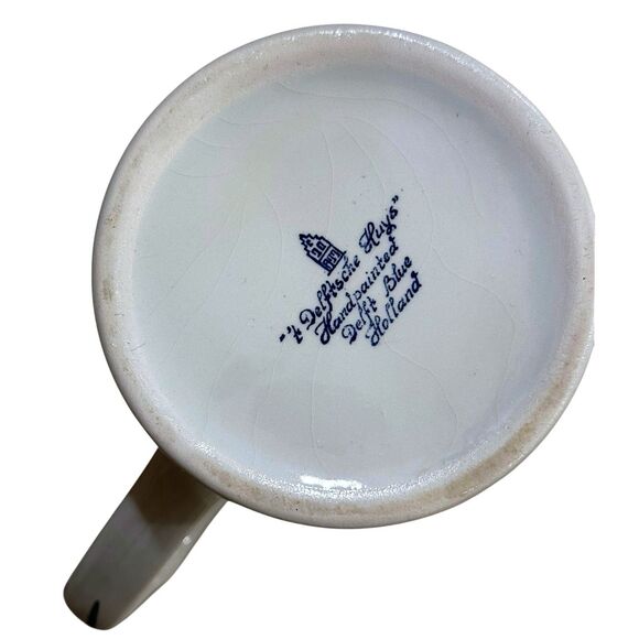 Vtg. Delft Cobalt Blue & White Heineken Beer Stein – Windmill & Sailboat Scene - Picture 11 of 12